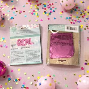 Inflatable GIRL Decor For Baby Shower - Lot Of 2